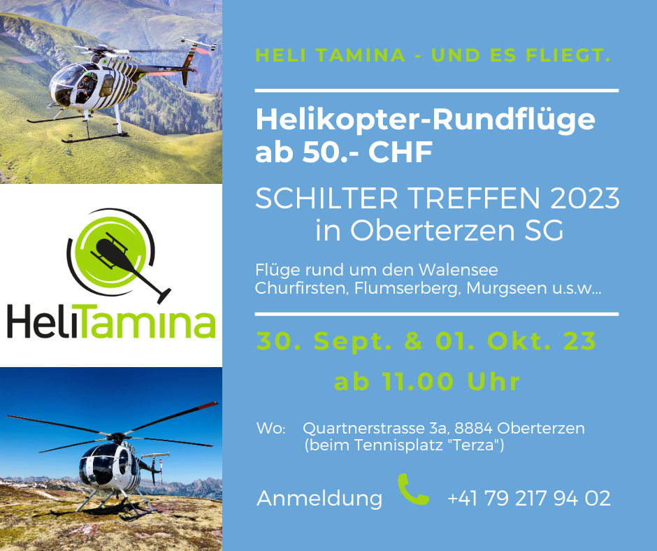 Rundflüge am Schiltertreffen in Oberterzen